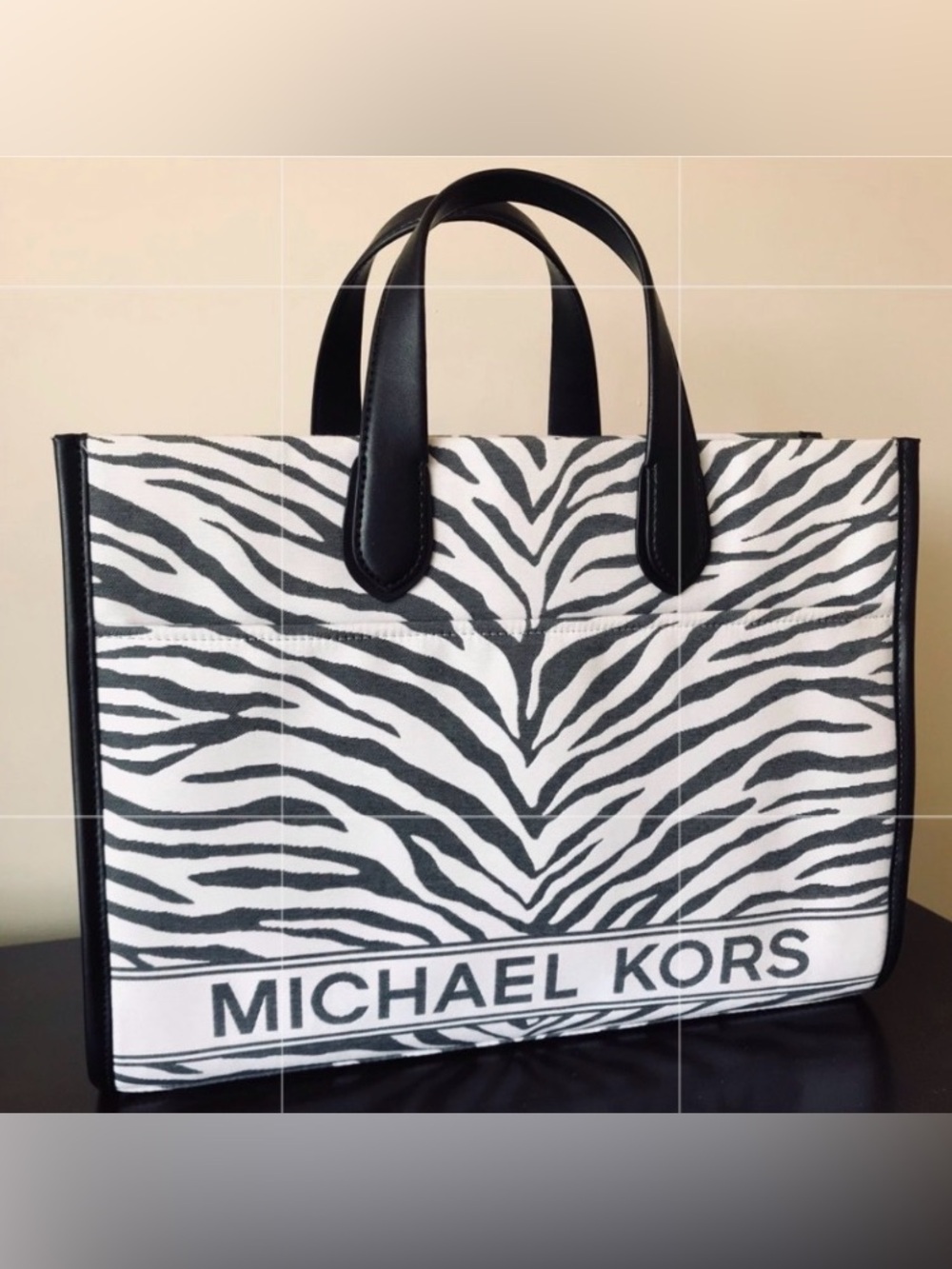 Michael Kors Gigi Large Zebra Tote, EUC MSRP: $298.00